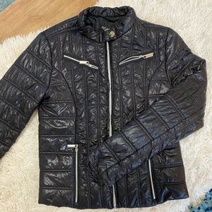 Ashley 26 International Black Puffer Coat Jacket M